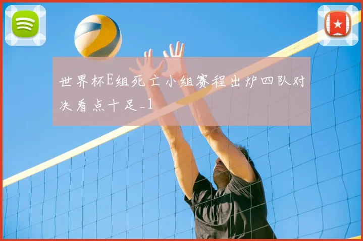 世界杯E组死亡小组赛程出炉四队对决看点十足_1